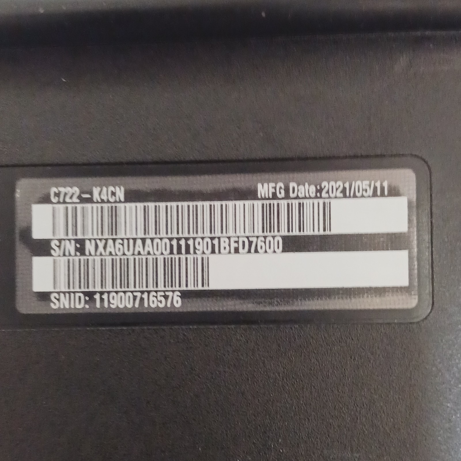 Acer C722-K4CN Chromebook Intel Celeron 11.6 in Black Chrome OS Notebook PARTS