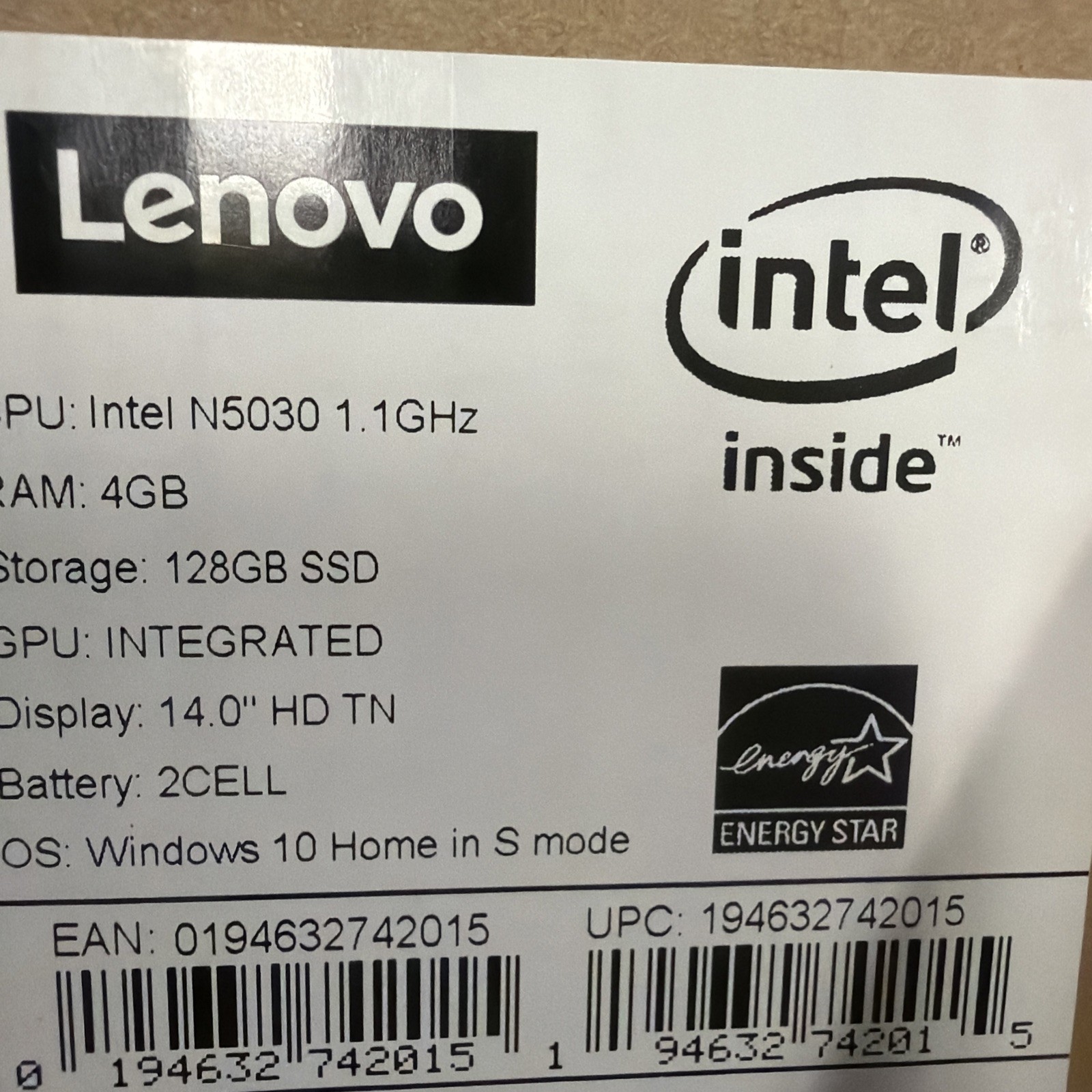 Lenovo IdeaPad 1 14IGL05 14 inch (128GB, Intel Pentium, 1.10GHz, 4GB)