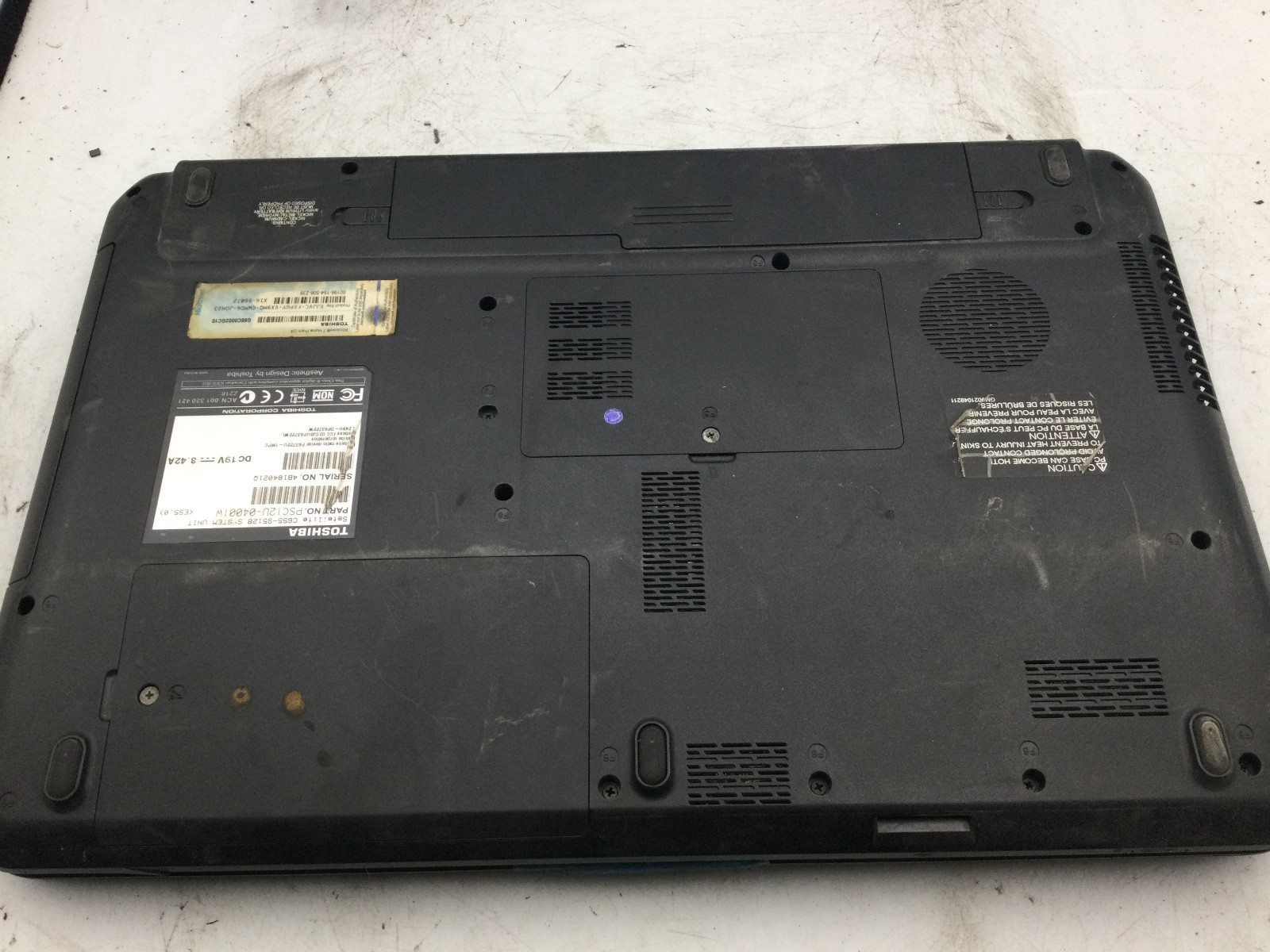TOSHIBA SATELLITE C655-S5128 – BOOTS TO BIOS – INTEL I3 – 2GB RAM – READ DESC-BB