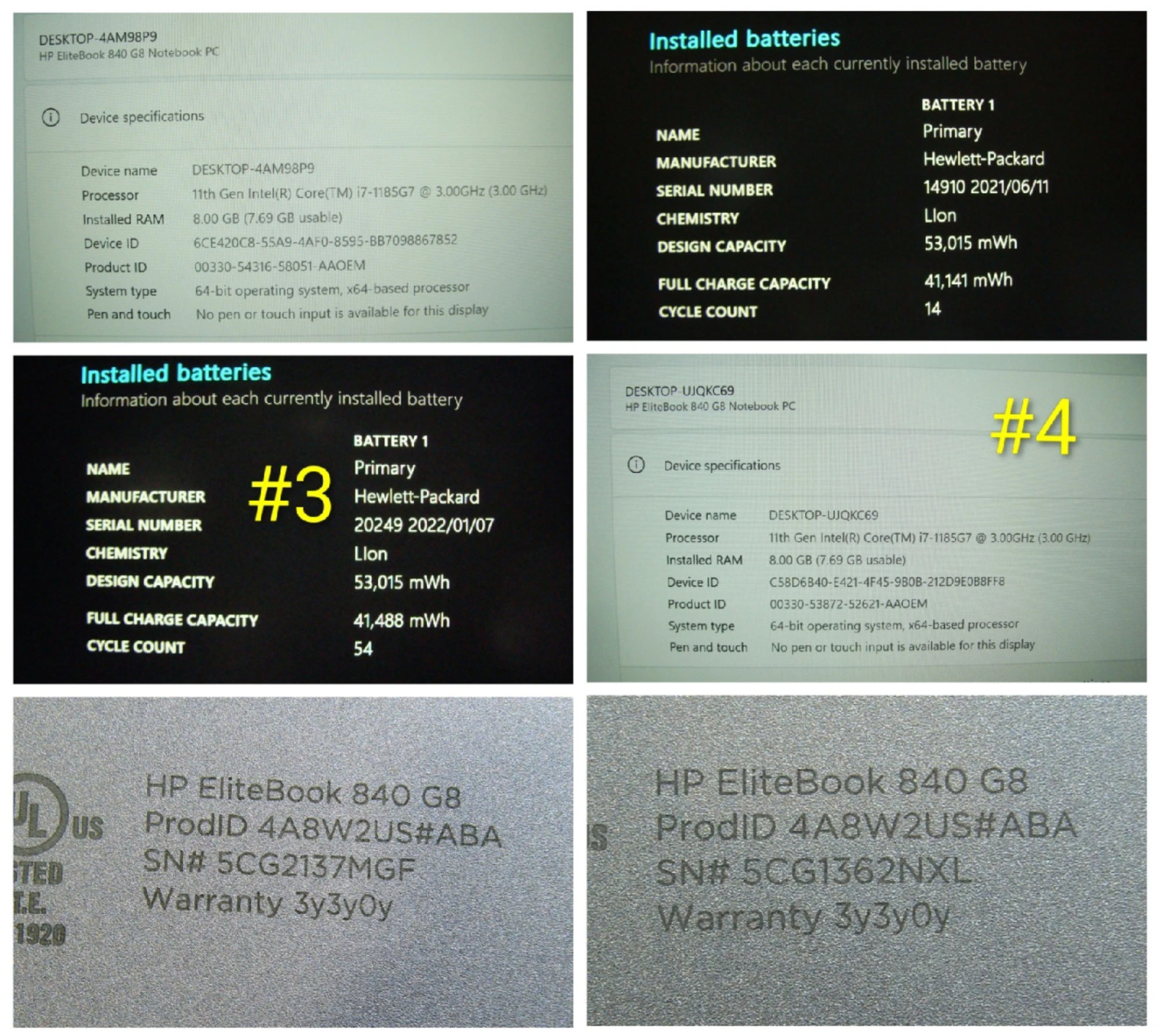 HP EliteBook 840 G8 14″FHD Core vPro i7-1185G7 3GHz 8GB 256GB Windows 11Pro +PA