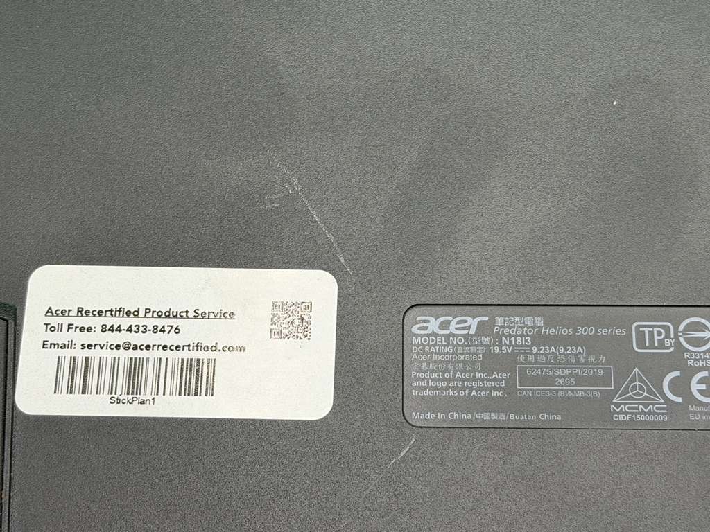Acer Predator Helios PH317-54 Gaming i7-10750H 2.60GHz 32GB RAM 1TB SSD RTX 2070