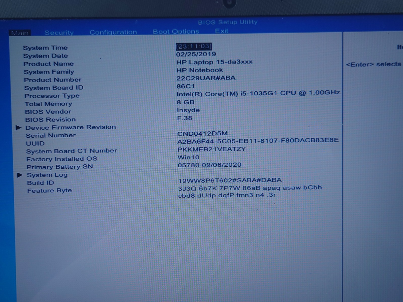 HP Notebook 15-da3018cy 15.6″ HD i5-1035G1 8GB RAM No OS