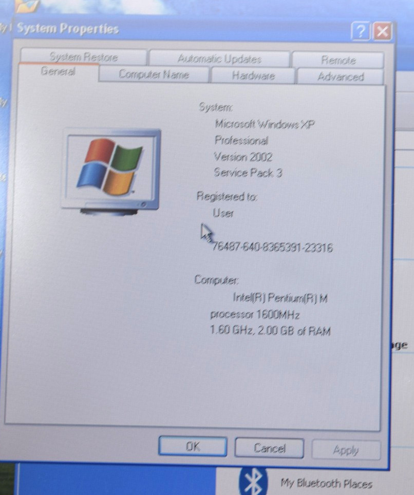 IBM THINKPAD T40 1.60GHz 2GB RAM 80GB HDD WINDOWS XP SP3 ATI RADEON 7500 NO BATT