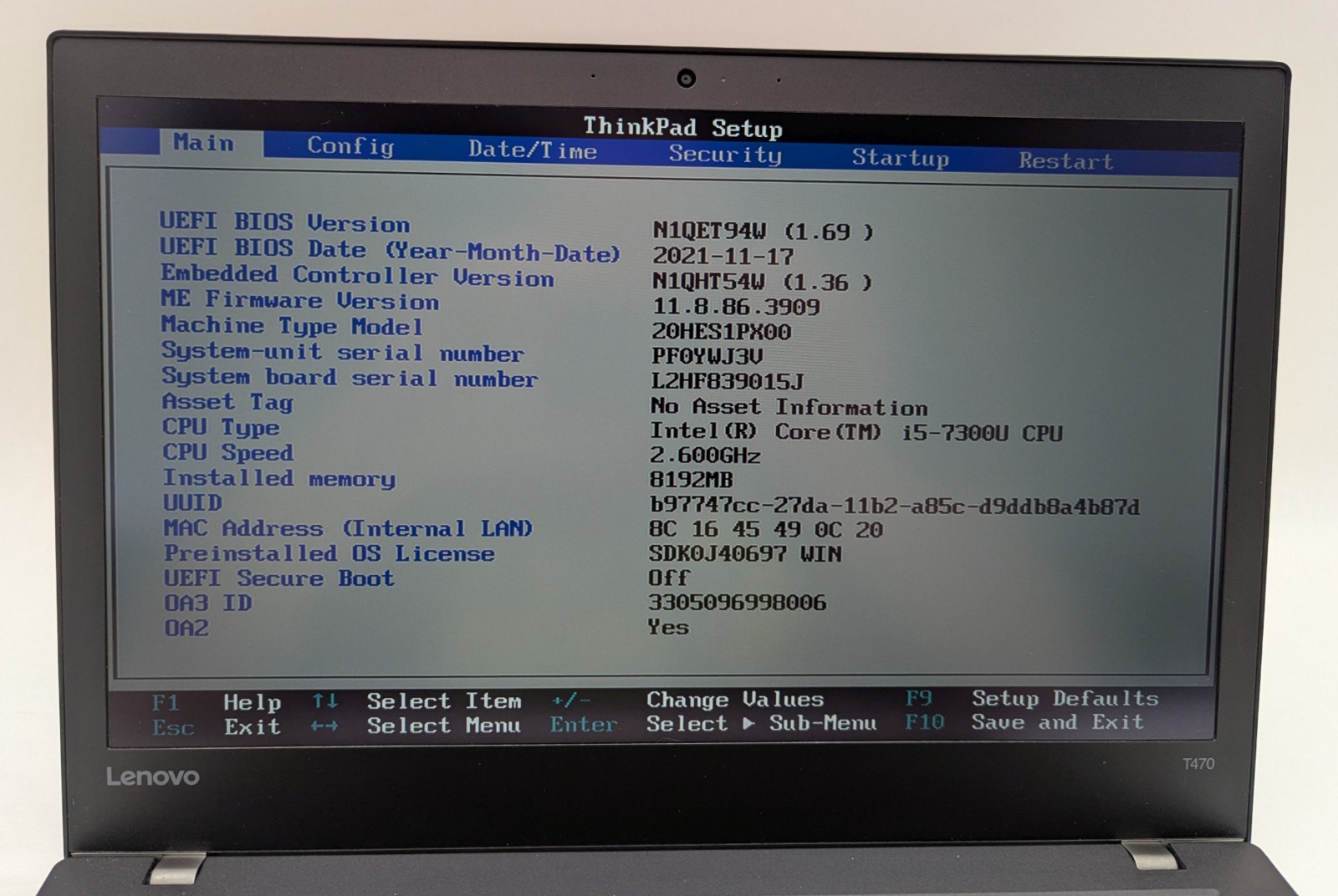 Incomplete Lenovo ThinkPad T470 14″ Touch Laptop Intel i5-7300U 2.60GHz 8GB RAM