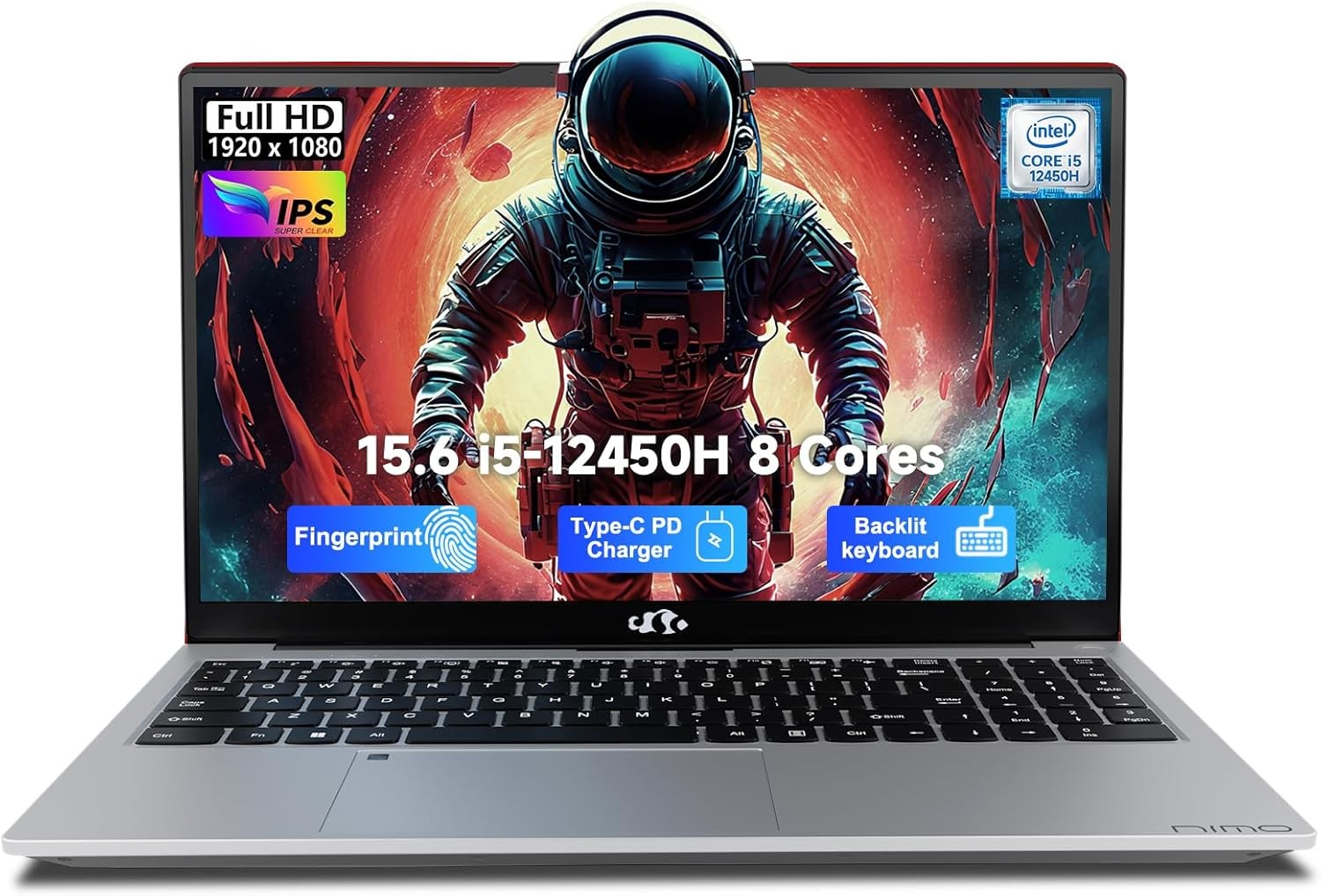 NIMO 15.6″ FHD IPS Business Laptop 8 Cores i5-12450H 16GB RAM 512GB SSD Win 11