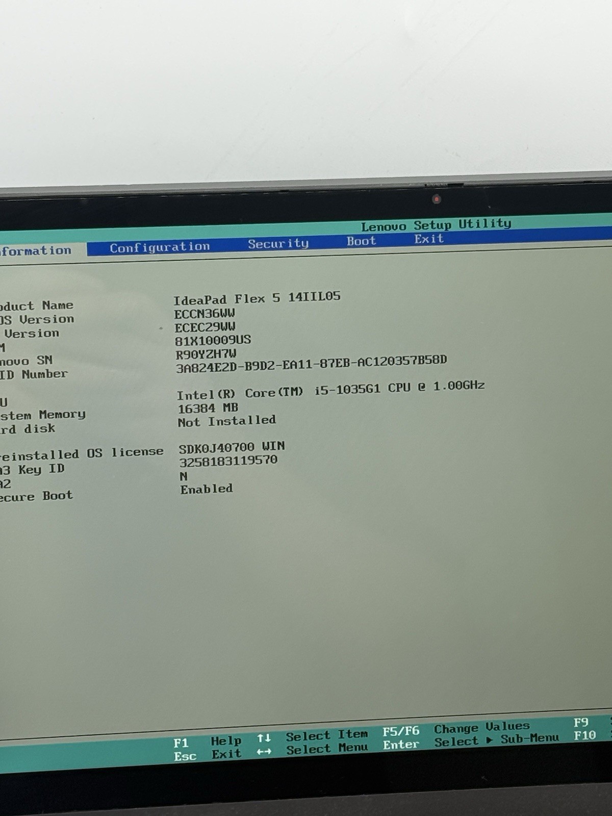 Lenovo IdeaPad Flex 5 14IIL05 14″ Core i5-1035G1 16GB RAM READ