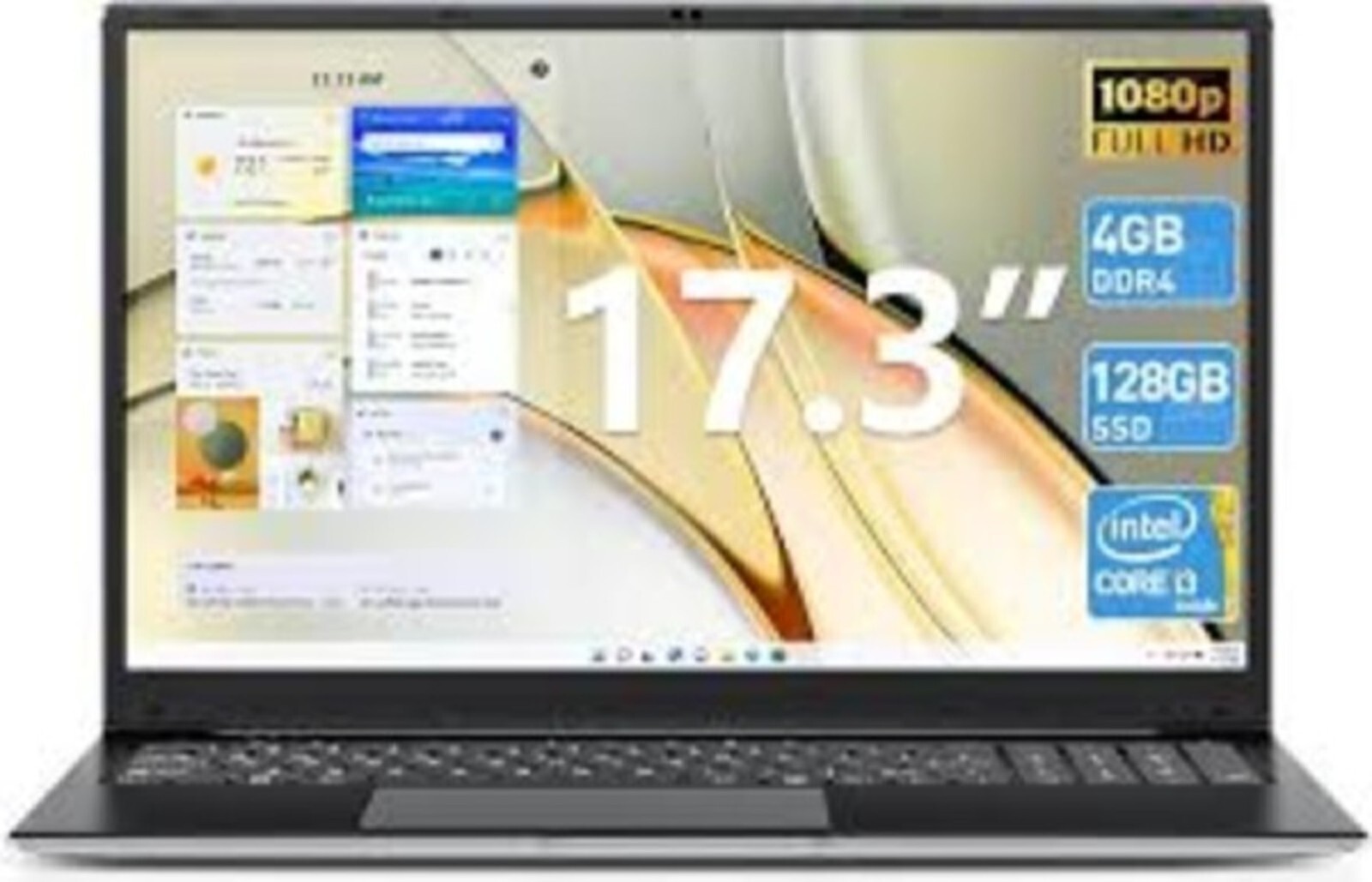 NaClud MSi7 17.3″ Laptop Computer – 4GB DDR4 – 128GB – 2.5Hz Celeron – Black
