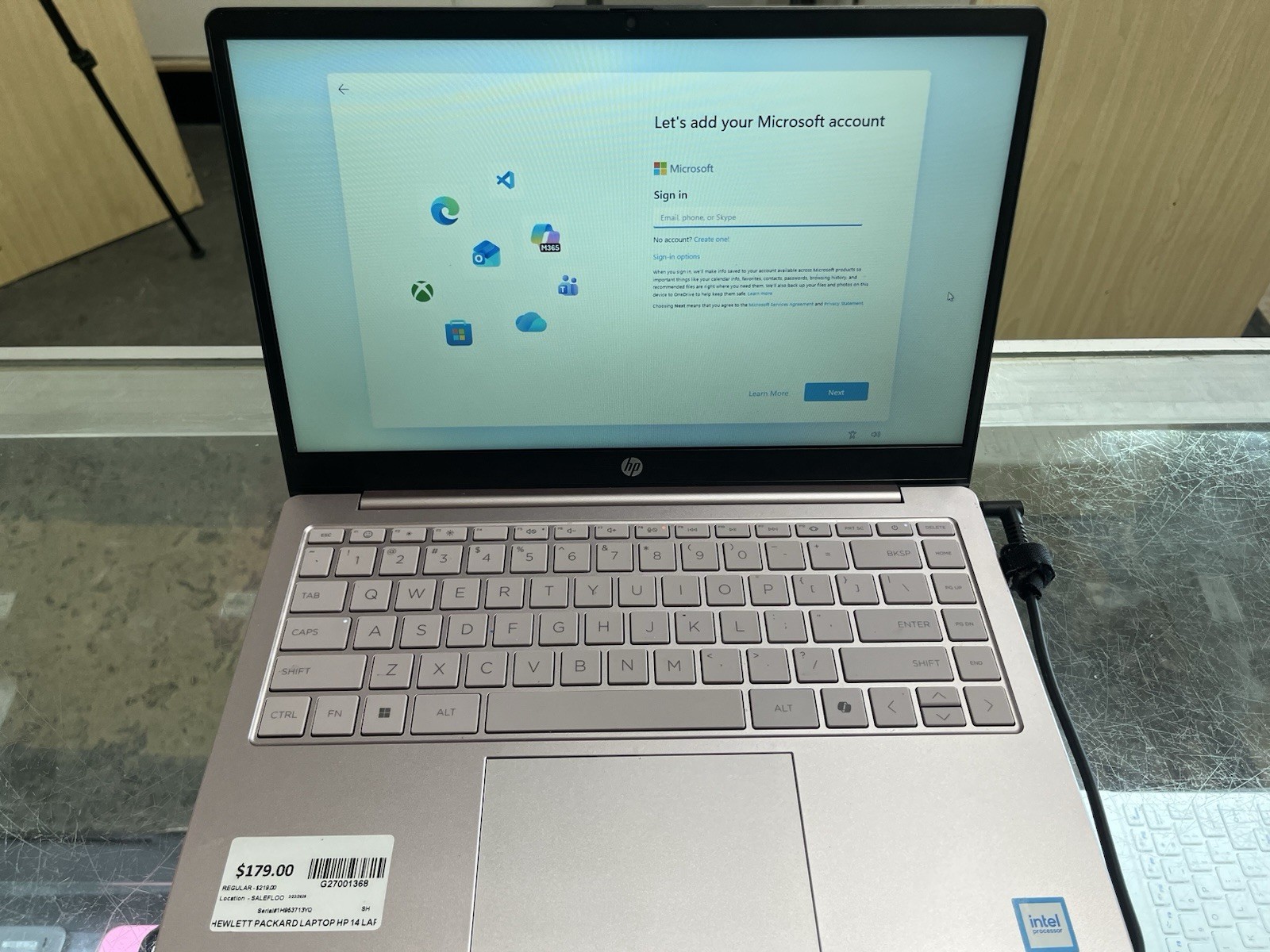 HP 14″ HD Windows 11 Laptop Intel Processor N150 4GB RAM 128GB UFS Pink Used