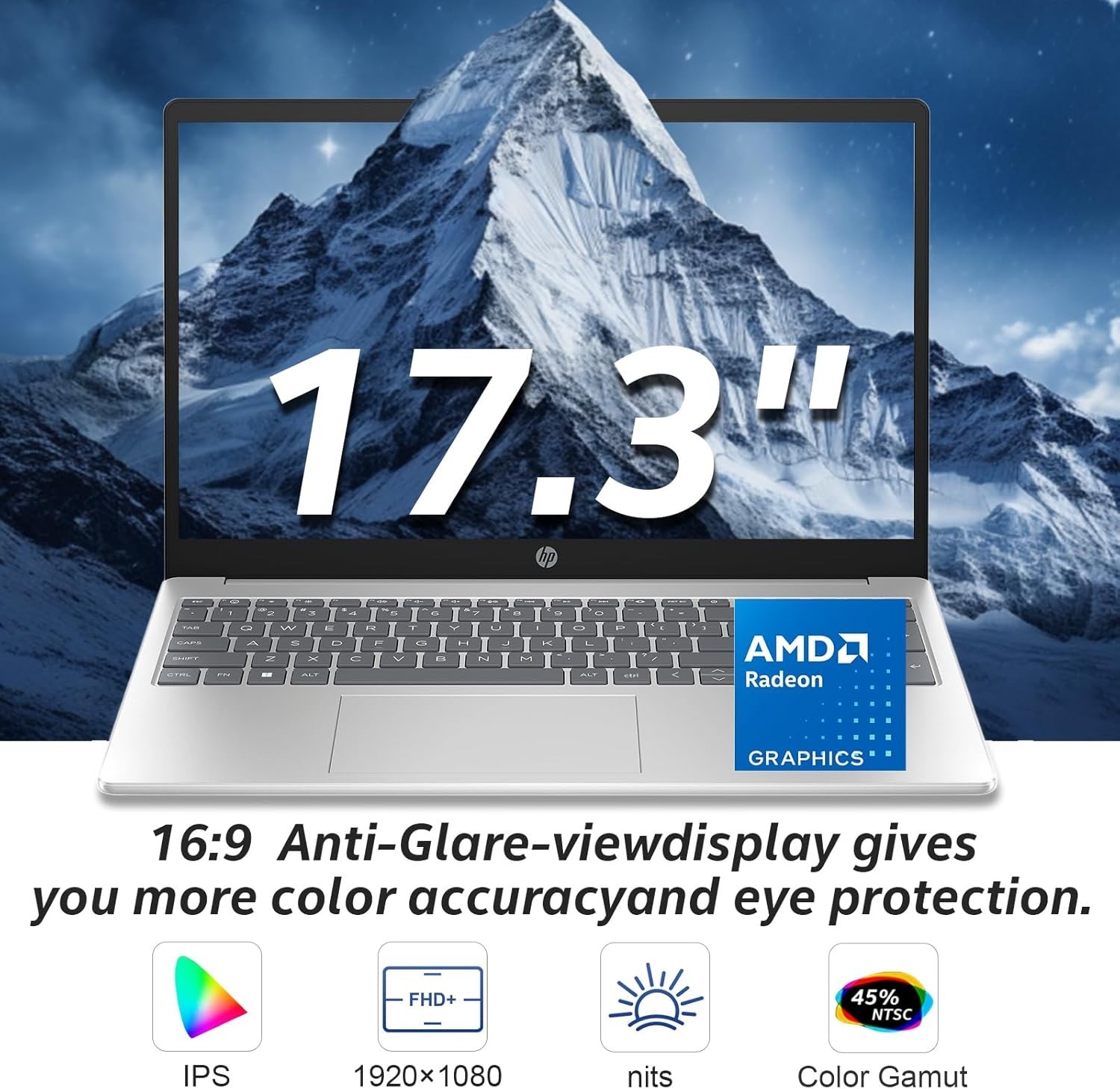 HP 17.3 ” Laptop for Business AMD Ryzen 5 7430U Up to 64GB RAM 2TB SSD Win11P