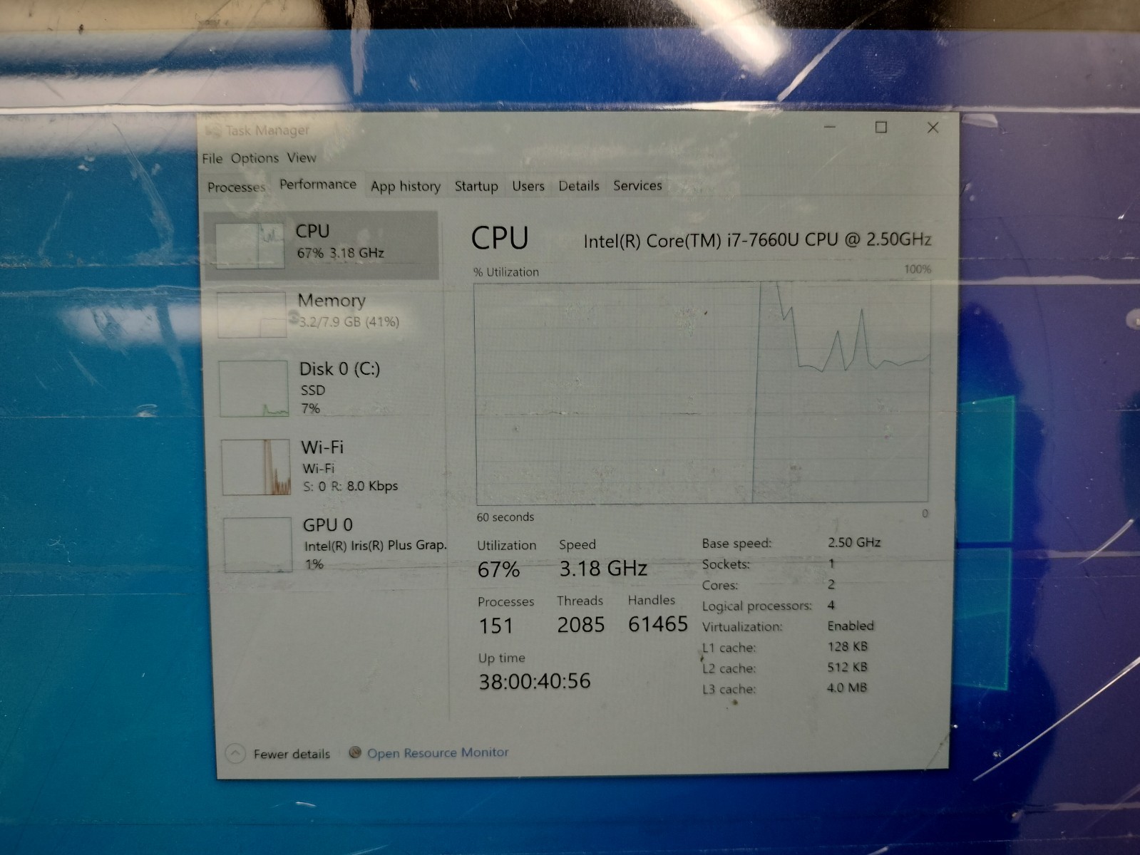 Microsoft Surface Pro 1796 12″ Touch Intel i7-7660U 2.50GHz 8GB 256B SSD