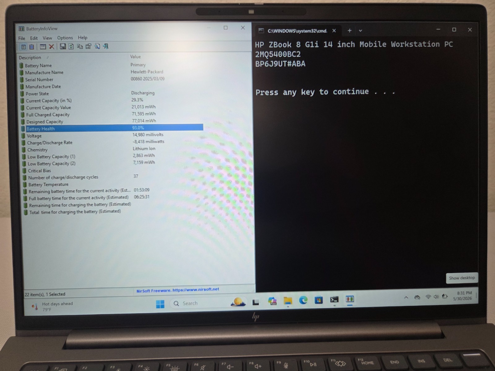 HP ZBook 8 G1i 14″ – Intel Core Ultra 7 255H, 32GB RAM, 512GB SSD, WARRANTY