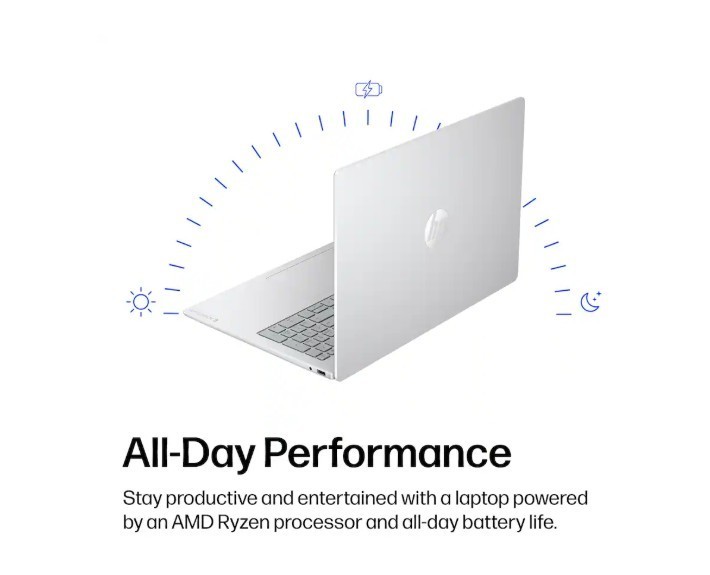 🔥HP OmniBook 3 16″ 2K Touchscreen AMD Ryzen 5 40 16GB 256GB SSD AMD 610M-Silver