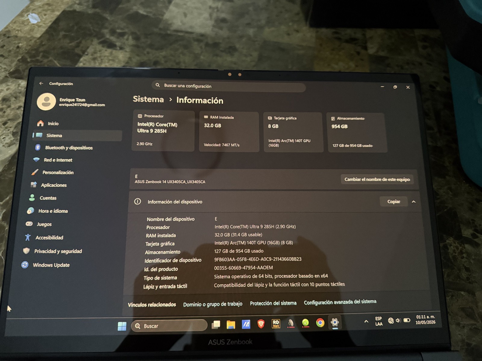 ASUS Zenbook 14 OLED 2025 portátil, pantalla táctil WUXGA de 14 pulgadas, Ultra