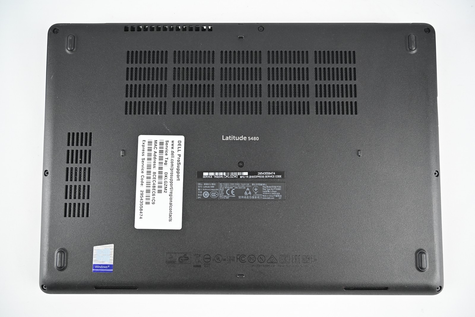 Dell Latitude 5480 Touch Notebook i5-7440HQ 16GB 256GB M.2 W11P Black