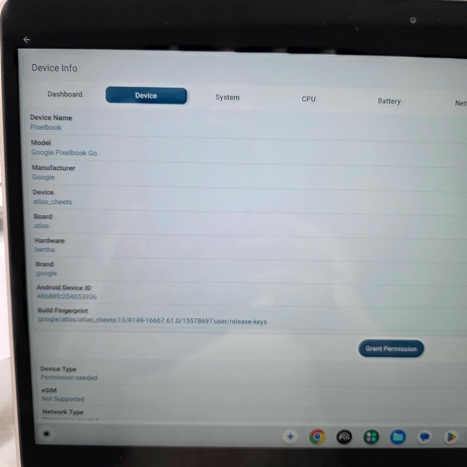Google Pixelbook Go – NOT PINK – Chromebook 4K/UHD TOUCH i7-8th Gen 16GB 256GB