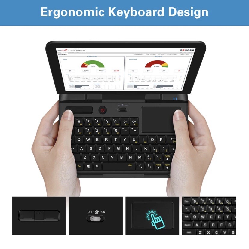 GPD Micro PC 256GB Windows 10 Portable 8GB RAM 256GB SSD Pocket Laptop Computer