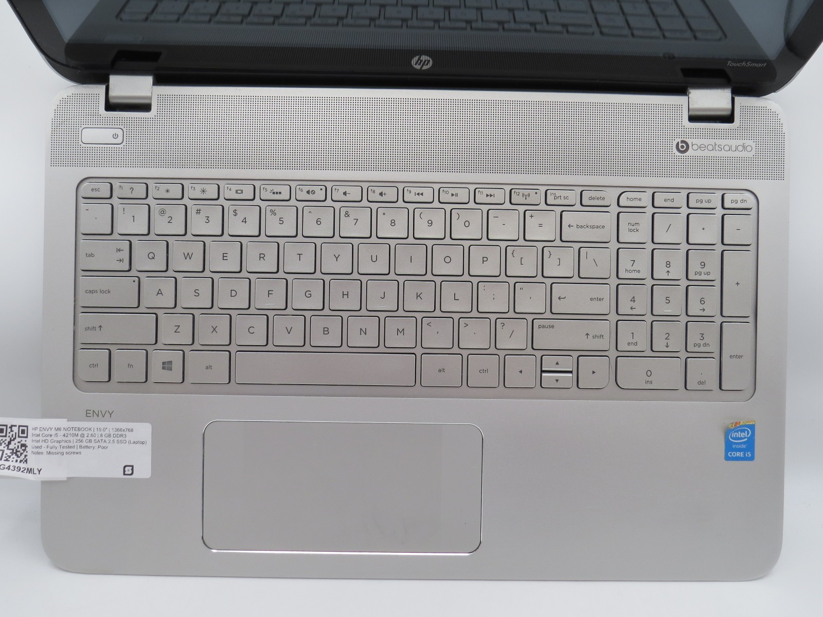 HP Envy M6 i5-4210m @ 2.6 8GB DDR3 256GB SATA SSD 15″ touch No OS