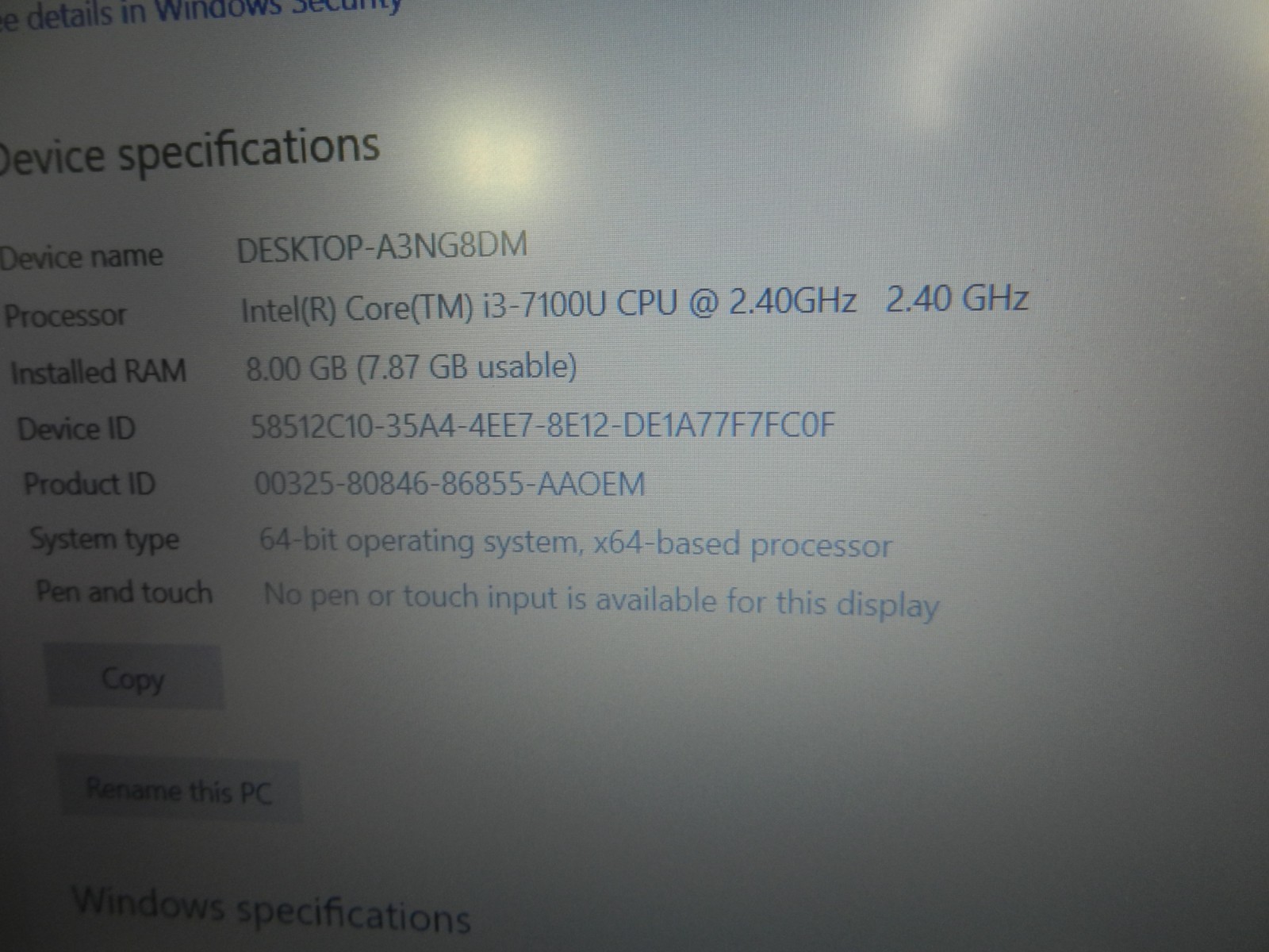 ACER ASPIRE E5-575 | CORE I3-7100U @ 2.40GHZ / 8GB / 1TB – WIN 10