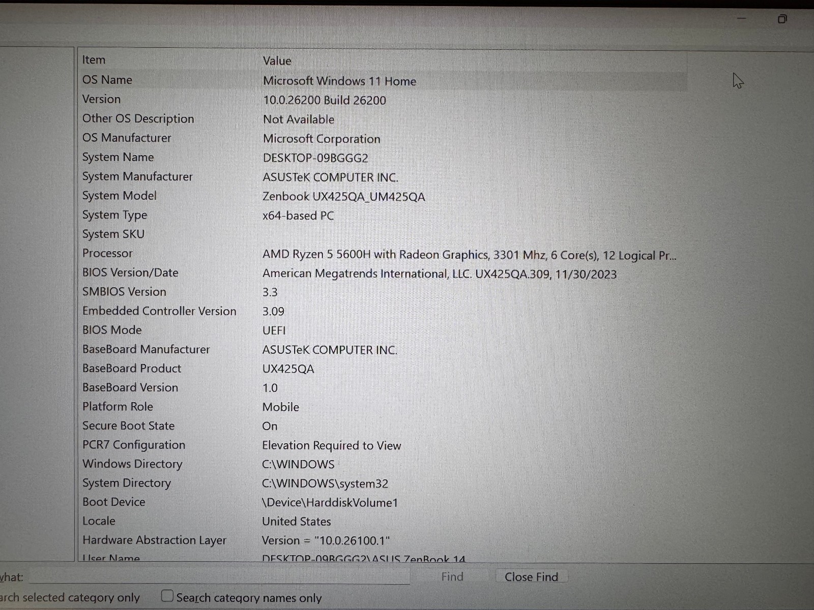 ASUS ZENBOOK 14 UM425Q 14″ 1TBSSD/8GBRAM AMD RYZEN 5 5600H WIN11HOME EXCELLENT!
