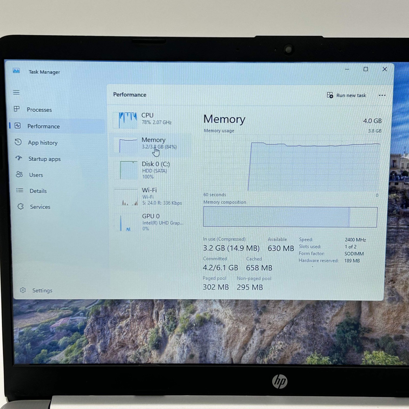 HP Laptop 15-DW1022NR Intel Celeron N4020 1.1GHz 4GB RAM 1TB HDD Windows 11