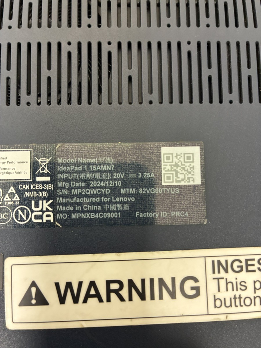 LENOVO 15AMN7 IDEAPAD AMD Ryzen 5 7520U TOUCH 8GB RAM 256GB (UE-JPS (PPG013325)