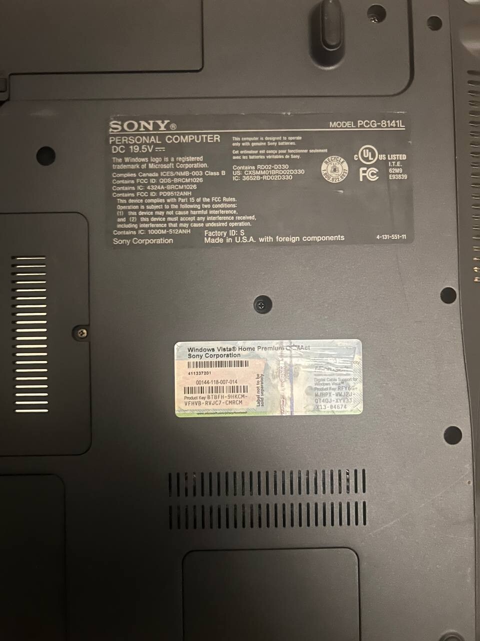 RARE Sony VIAO LAPTOP – VGN-AW290 18.4″ / BLU-RAY/ Win 10