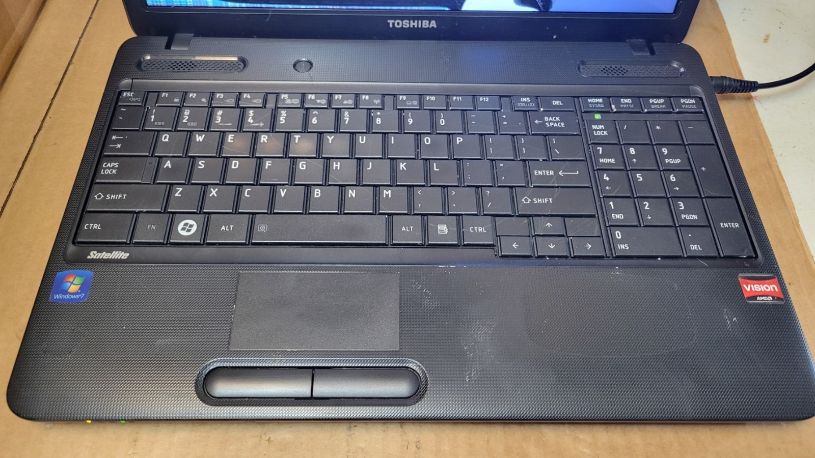 Toshiba Satellite C655D-S5130 15.6” Laptop – Screen Damage For Parts or Repair –