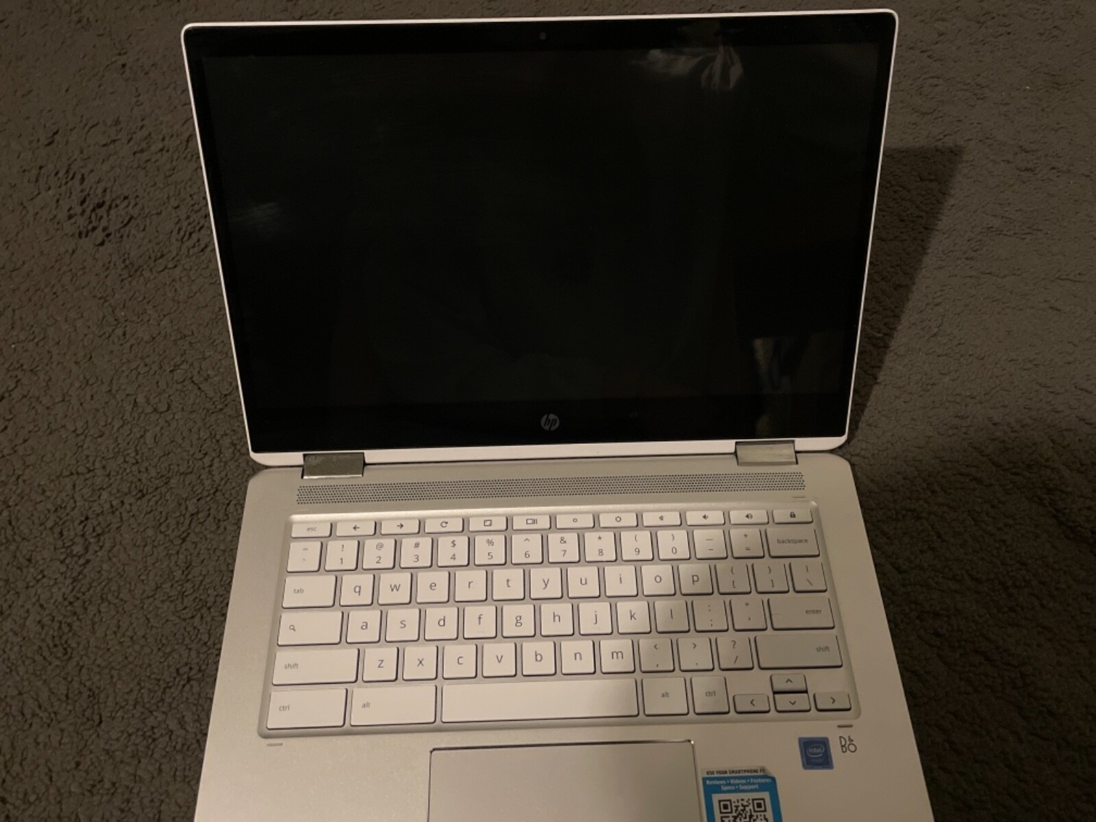 HP 14a-na0020nr 14 inch (32GB, Intel Celeron, 1.10GHz, 4GB) Chromebook – White –