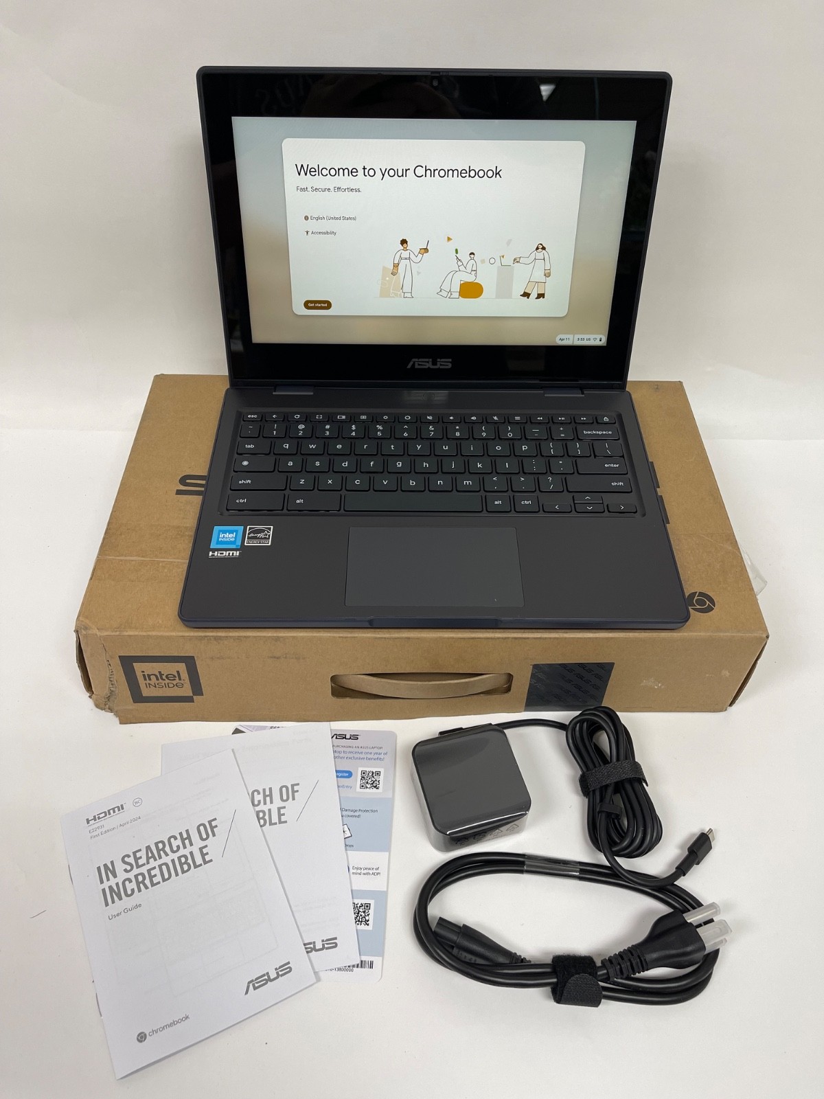 ASUS Chromebook CR1104CG Intel N100 32GB SSD 4GB 11.6″ Touchscreen Gray
