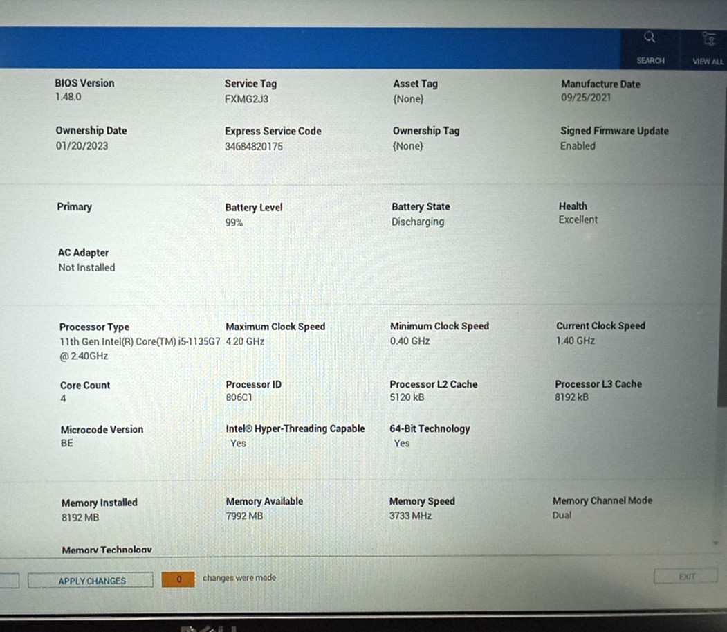 Dell Latitude 7420 14″ i5-1135G7@2.40GHz 8GB RAM 512GB NVMe Win 11 Pro MC163!
