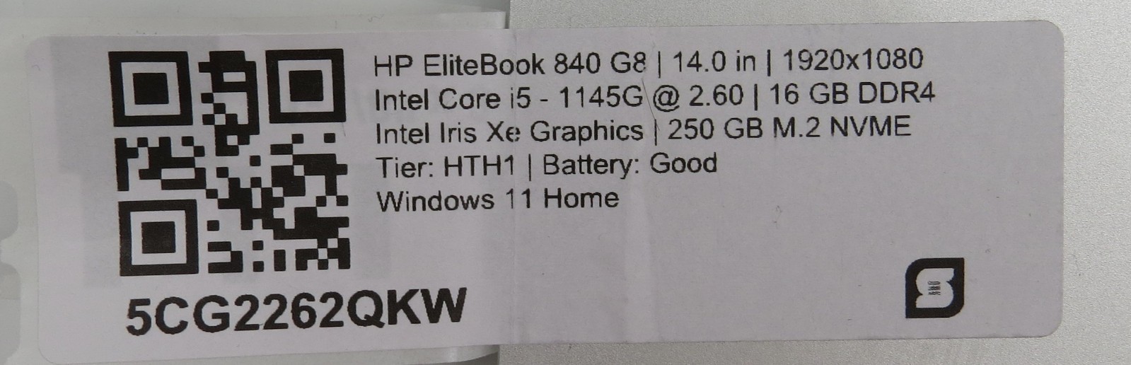 HP EliteBook 840 G8 _ i5-1145G7 _ 16GB RAM _ 250GB SSD _ W11P