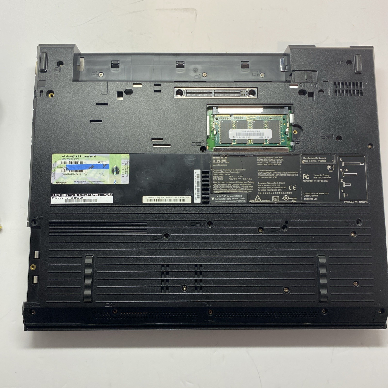 IBM ThinkPad R51 Laptop 15″ WXP no os Celeron 80gb 1024ram Cd extra parts