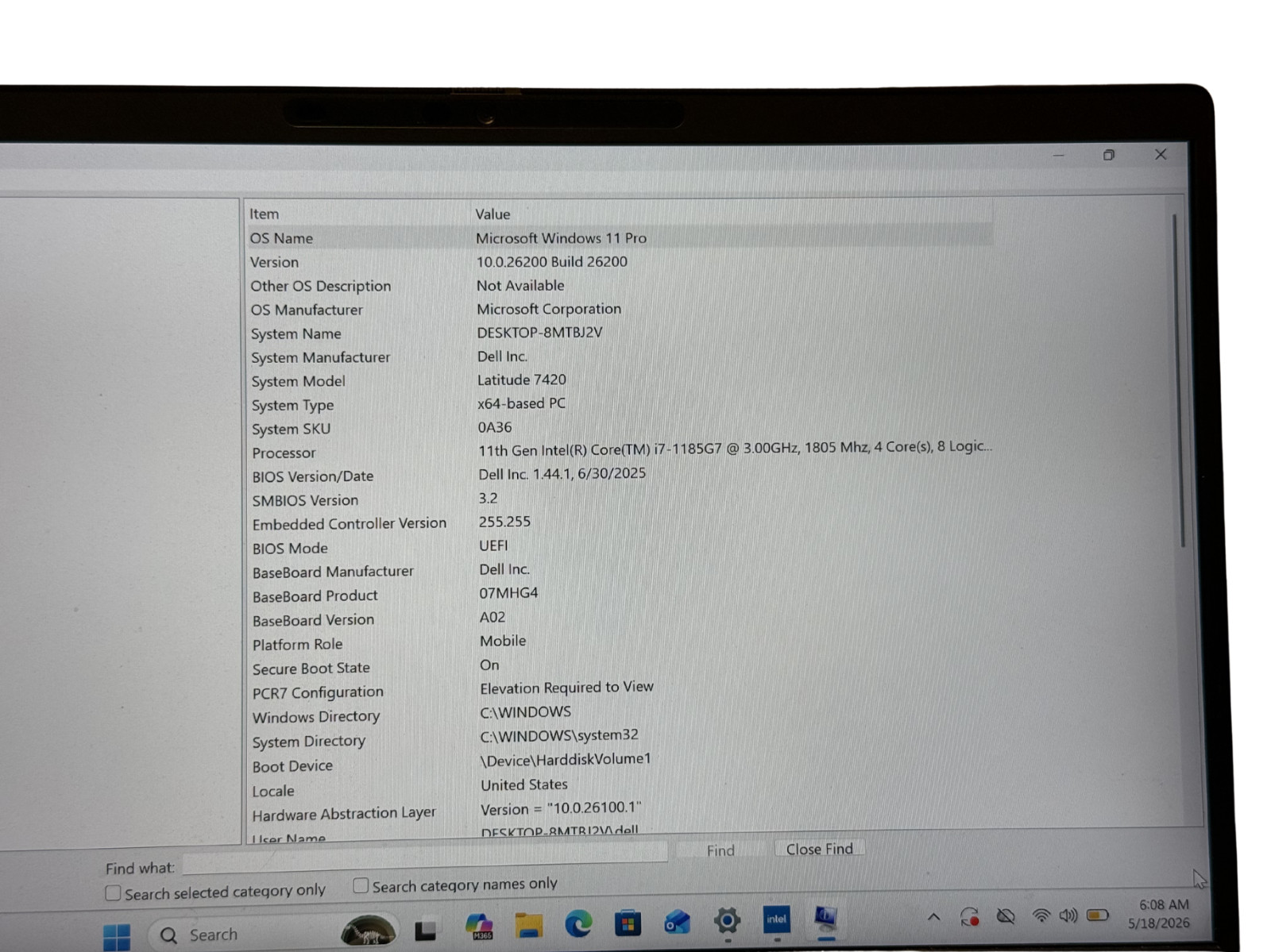 Dell Latitude 7420 14-In i7-1185G7 16GB RAM 256GB SSD Win 11 Pro