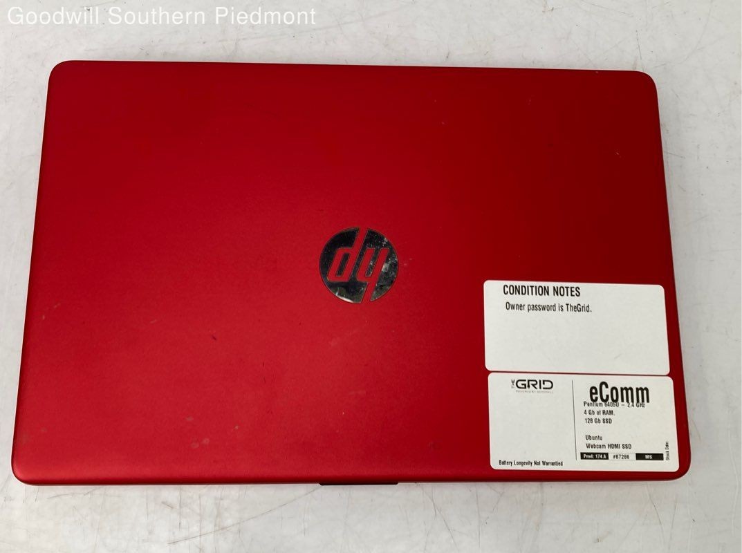 HP 15-dw1083wm Pentium 6405U 2.4GHz 4Gb RAM 128Gb SSD Red Laptop – Tested