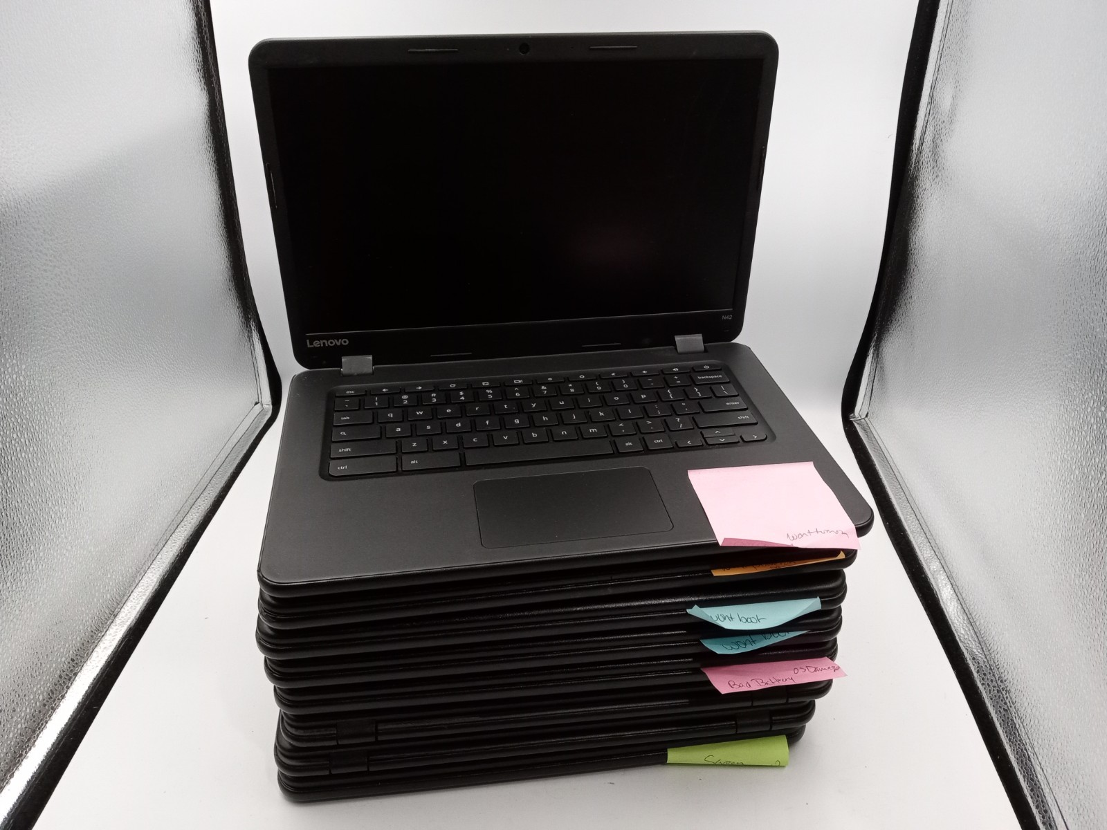 Lot of 8 – Lenovo N42-20 14″ Chromebook Laptops * FOR PARTS * VARIOUS ISSUES -RR