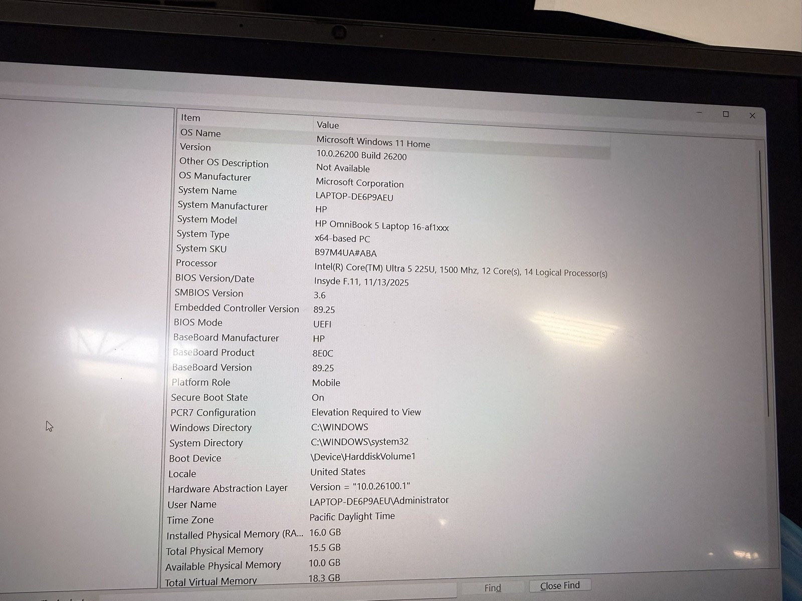 HP OmniBook 5 16″ Ultra 5 225U 16GB LPDDR5 1TB Gen4 NVMe 2K 2025 Laptop AI