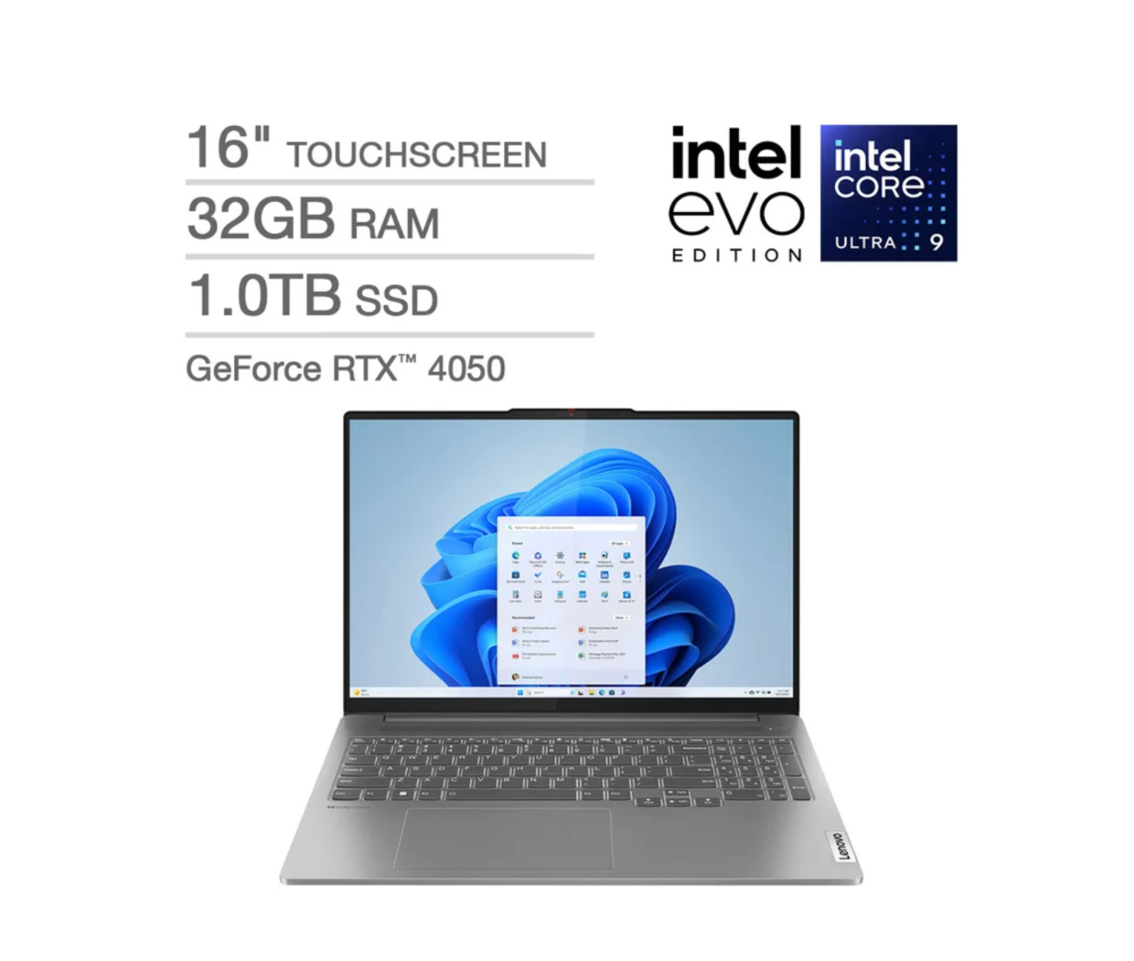Lenovo IdeaPad Pro 5i 16″ Touchscreen Intel Evo Laptop – Intel 9, 83D4001HUS