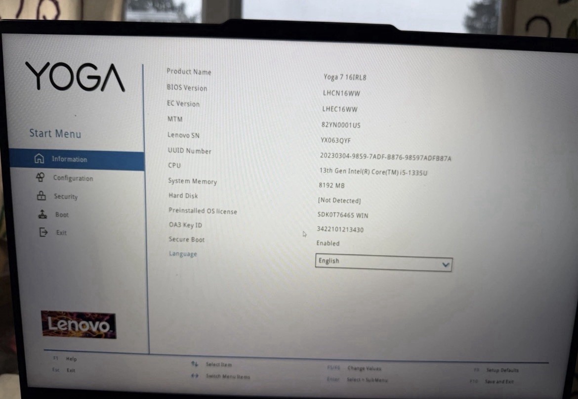 Lenovo Yoga7 16IRL8(Intel Core i5-1335U 1.3GHz,8 GB RAM) Touch 2-In-1