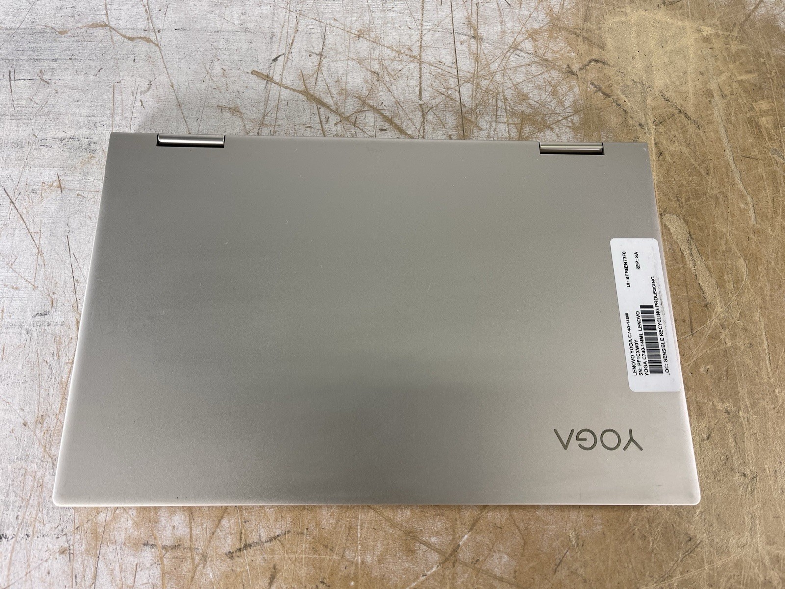 LENOVO YOGA C740-14IML i5-10210U @ 1.60GHz, 8GB RAM, NO HDD/OS – (FOR PARTS)