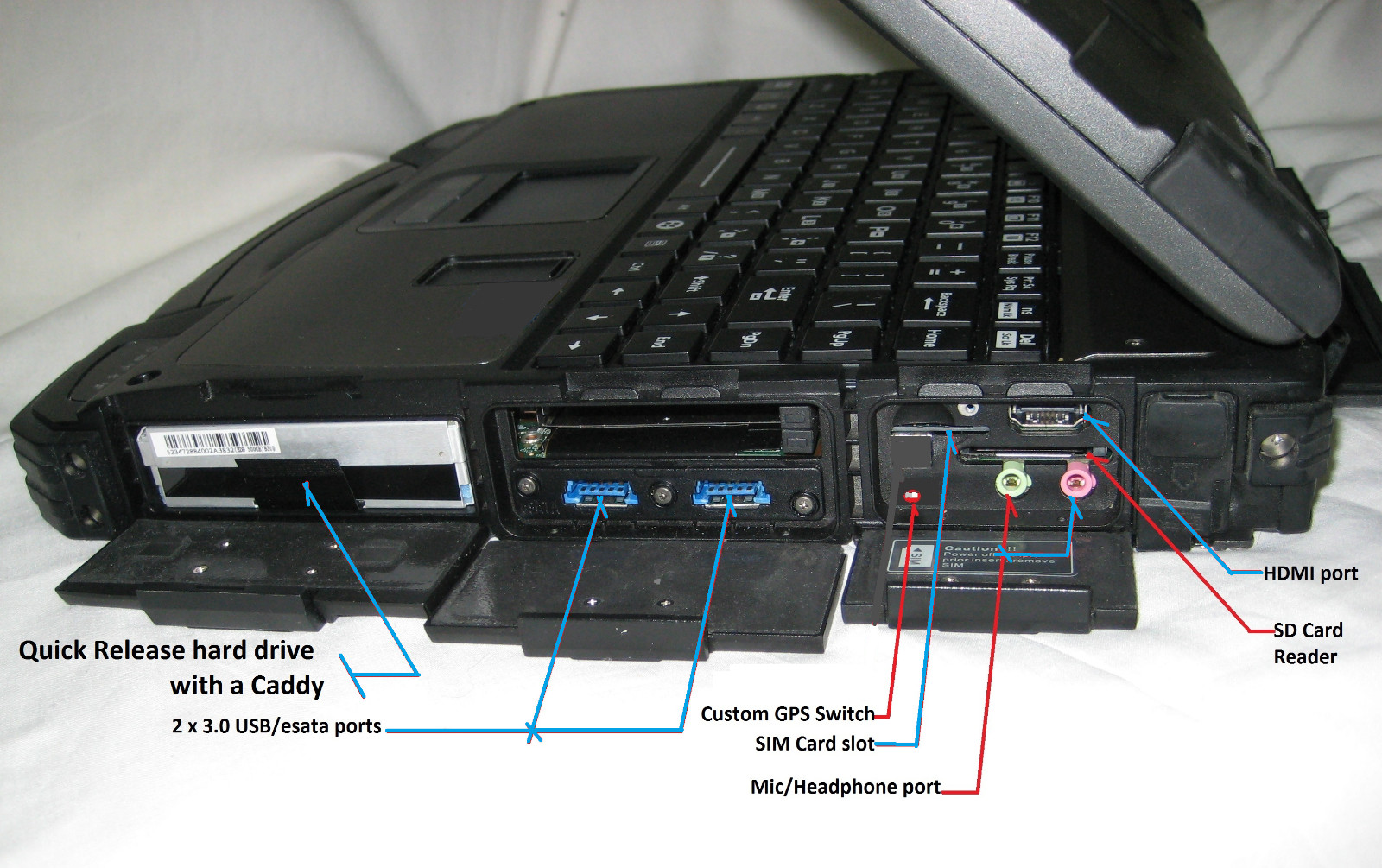 Getac B300-G7 Toughbook,i5-8250U@1.6ghz,500gB SSD,16Gb RAM,Fully Custom uBlx GPS