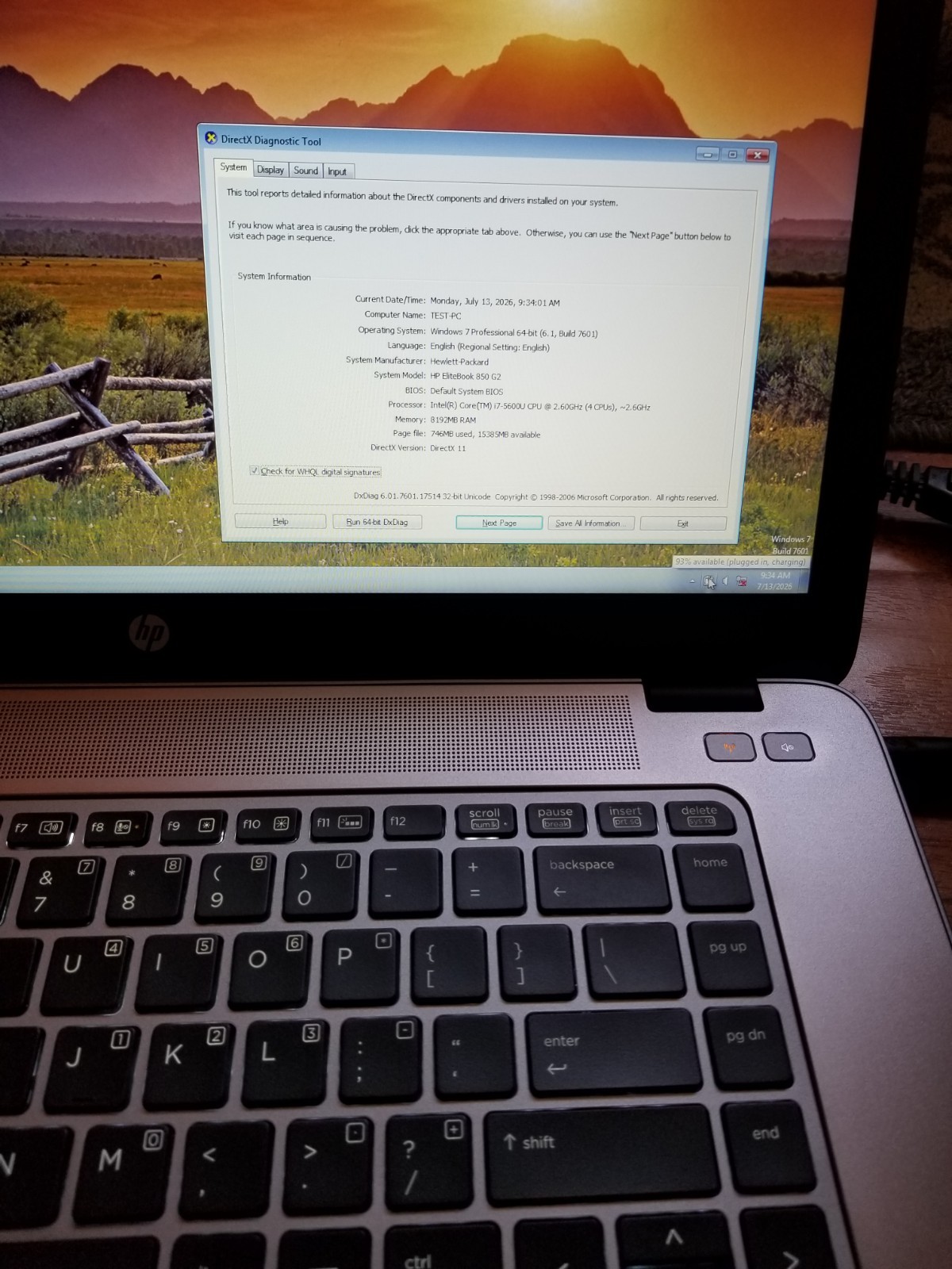 Lot 3 HP EliteBook 850 G2 i7-5600U 2.6 GHz 8GB RAM 128GB SSD Batt 15.6″ NO AC|OS
