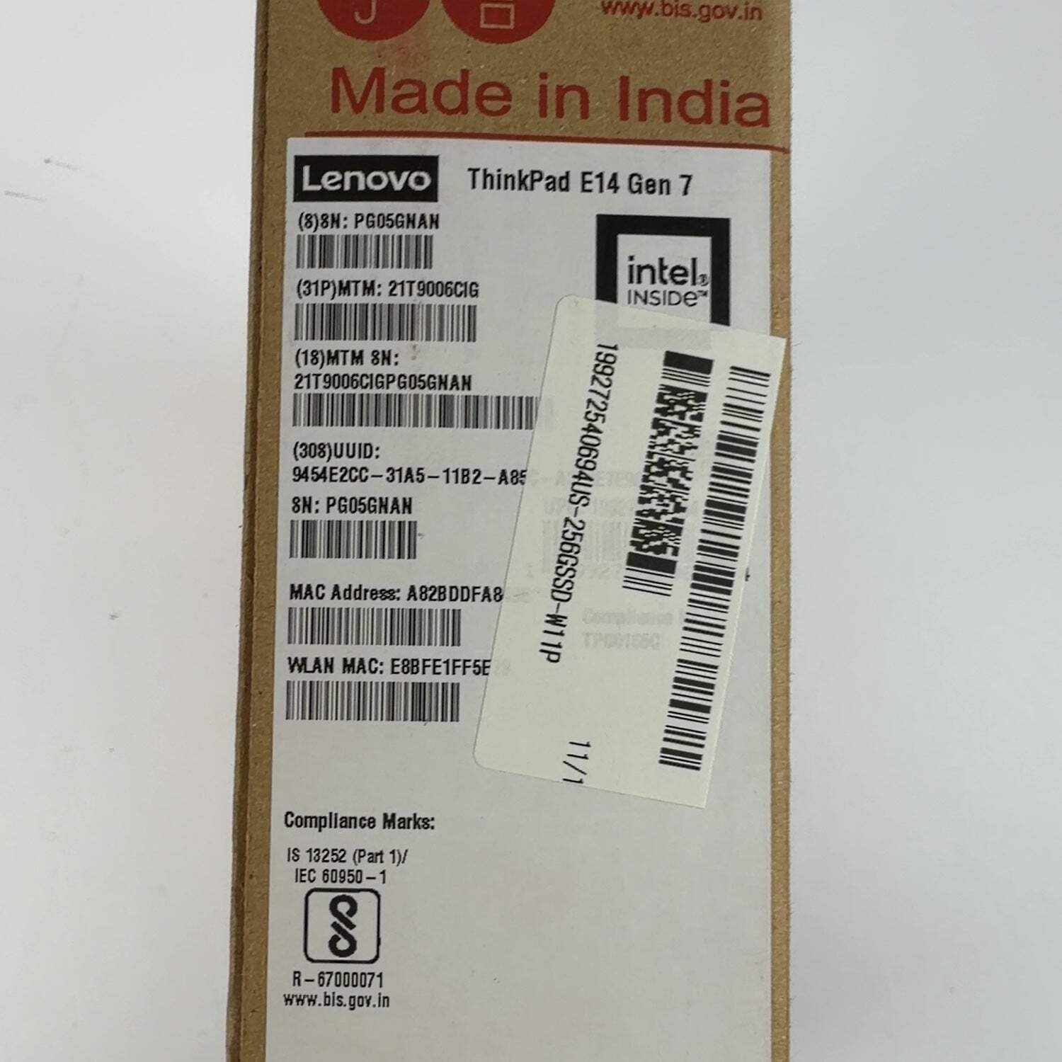 New Lenovo ThinkPad E14 Gen 7 14″ Core 5 210H 2.2GHz 16GB RAM 256GB SSD