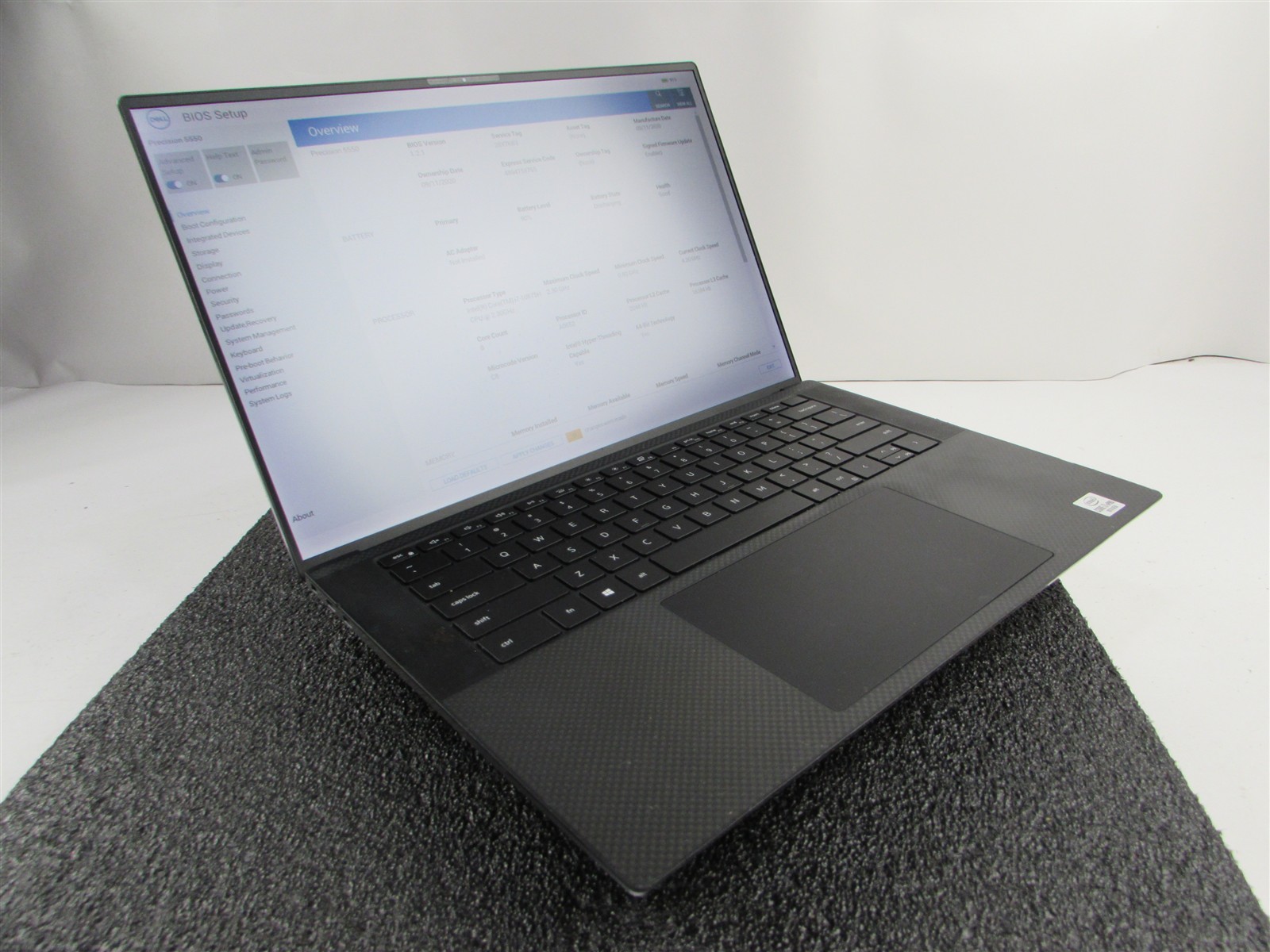 DELL PRECISION 5550 1920X1200 FHD CORE I7-10875H 512GB SSD 64GB RAM T2000 NO O.S