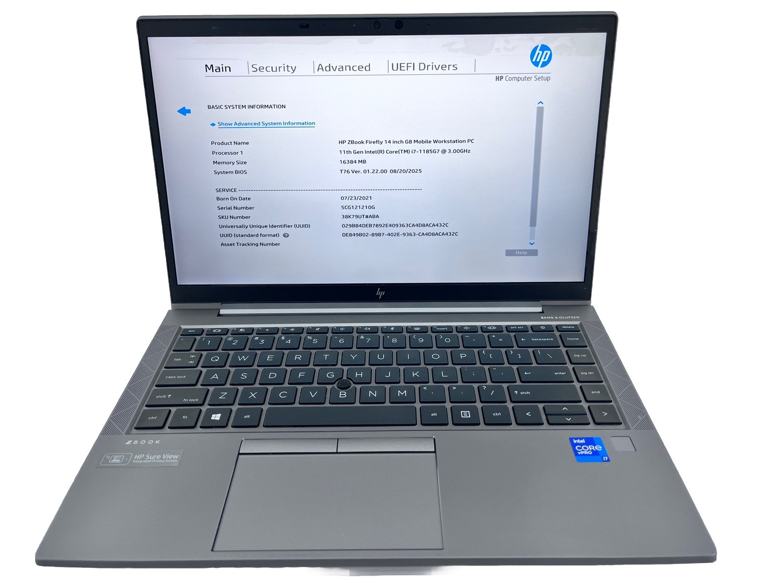 HP ZBook Firefly 14 G8 FHD i7-1185G7 @ 3.0GHz 16GB 512GB T500 *Grade A*