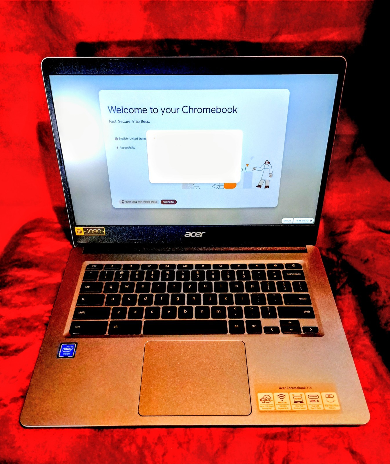 ACER CHROMEBOOK 314 SILVER 14″ inch 4GB 32GB Fully Functional Wiped Clean