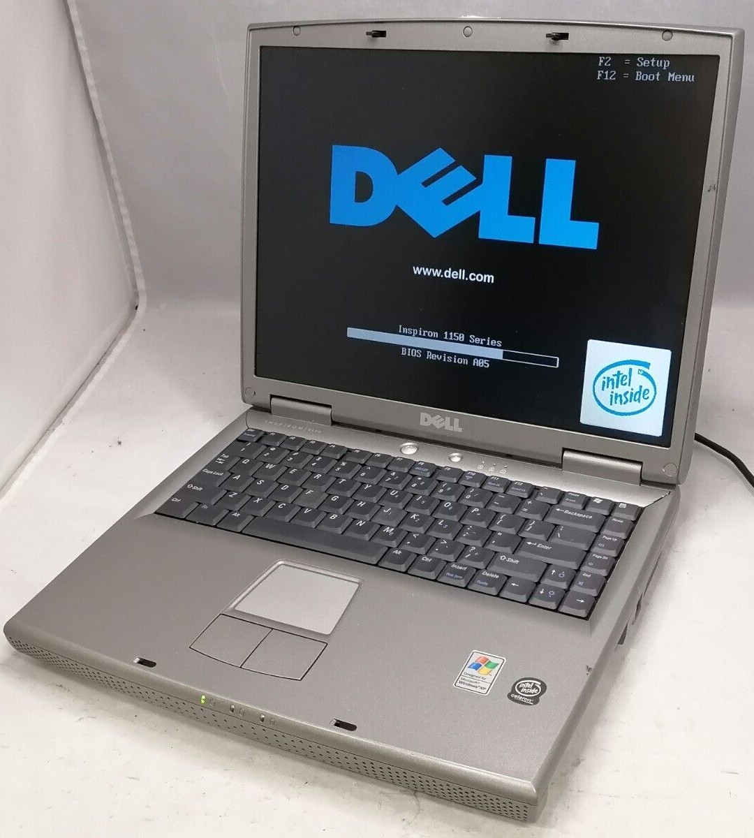 FOR PARTS 14.1″ Dell Inspiron 1150 (Celeron/2.40 GHz/NO RAM/NO HDD)
