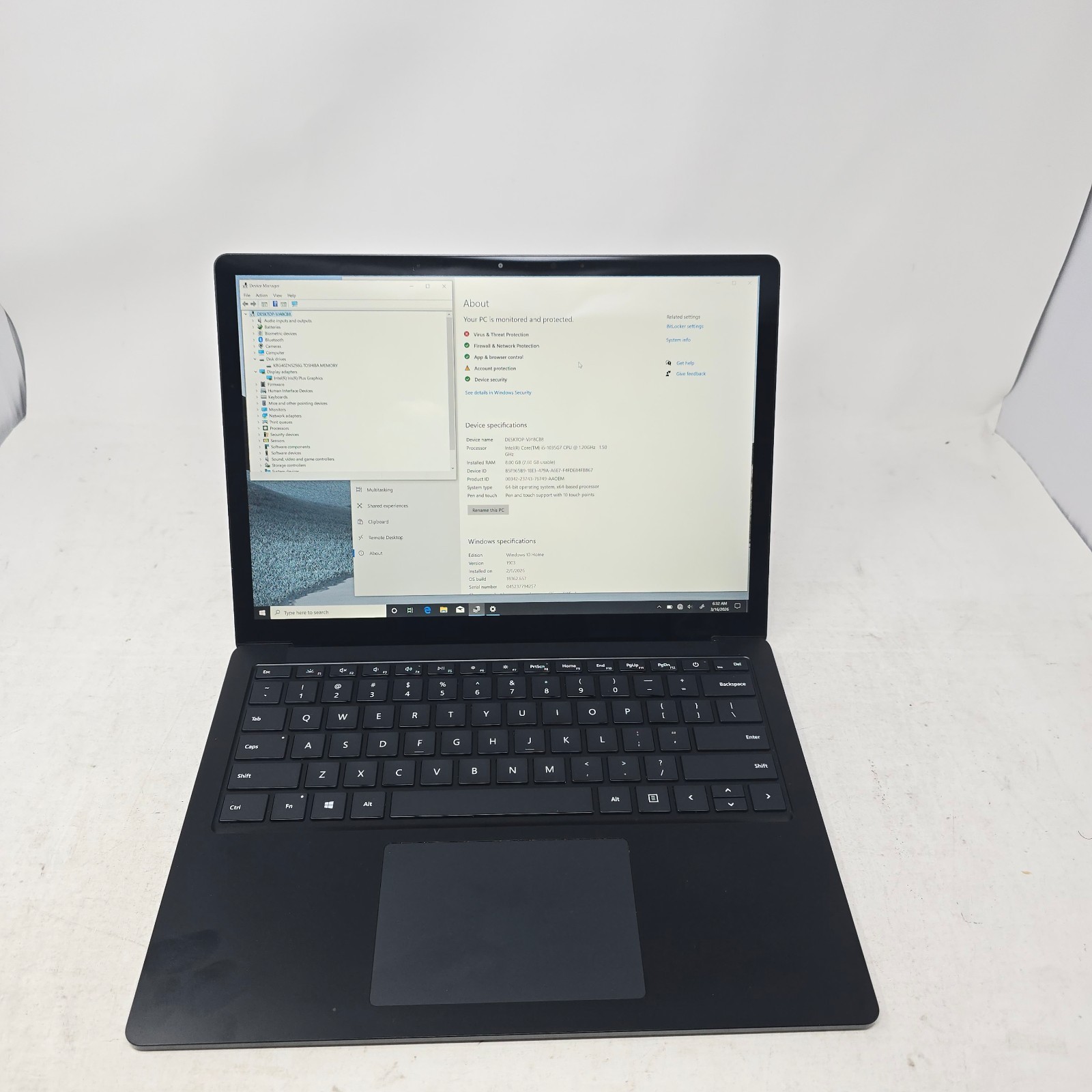 Surface Laptop 3 MODEL 1868 13.5″ TOUCH – i5-1035G7✔8GB RAM✔256GB SSD