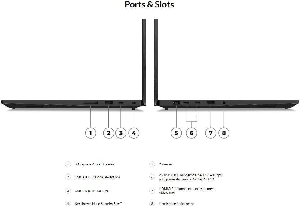 Lenovo ThinkPad P1 Gen 7 16″ Touchscreen 4K OLED Workstation – 32GB, 1TB Storage