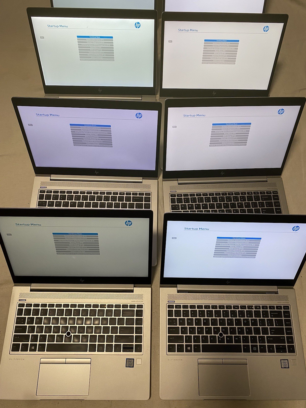 Lot Of 6x HP Elitebook 840 G6 I5 Laptops w/8-16GB RAM