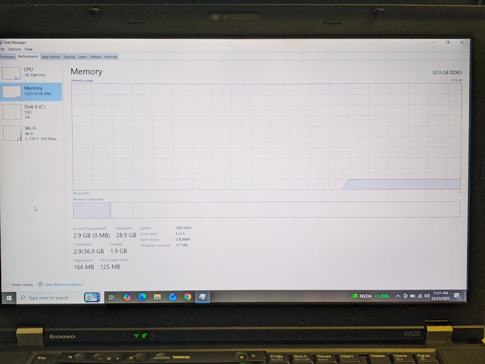 Lenovo ThinkPad W520 15.6 Laptop Intel i7-2760QM 32GB RAM 256GB mSATA SSD Win 10